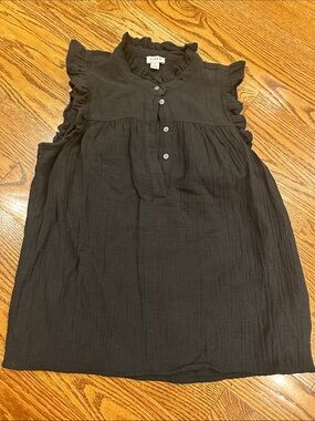 Jcrew black gauze top
